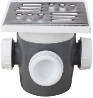 Négyszögletes Padlóösszefolyó Magasítóval SL 3 Bemenet SP-H110-130-1