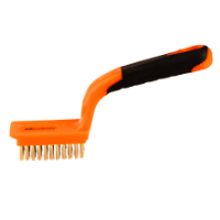 Rézzel Bevonatolt Acél Drótkefe, Műanyag Nyél, 2 Szín, Mini