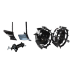 Alap Kiegészítő Csomag Motokapa/Motokultivátorhoz (Eke, Adapter Kiegészítők Csatlakoztatásához, Állítható Bakhátkészítő, Fém Kerekek 4.00 Agyakkal)