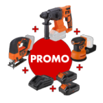 2 Szerszámos Akkus Készlet 2x2Ah Akkukkal és Töltővel (PROMO 681325 Csiszológép)