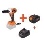 Akkus szénkefementes ütvecsavarozó 1/2 készlet akkumulátorral és töltővel EvoTools®